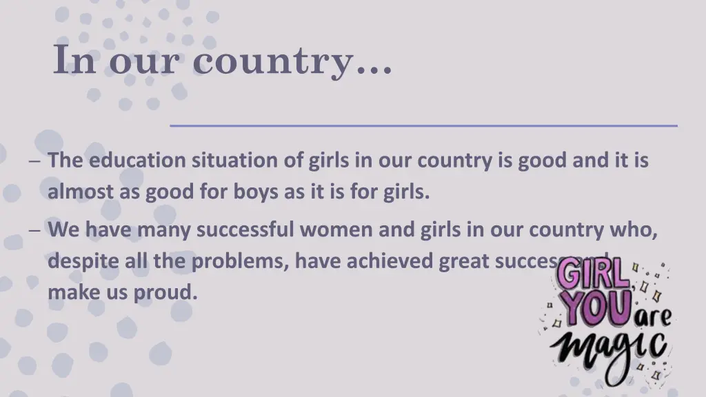 in our country