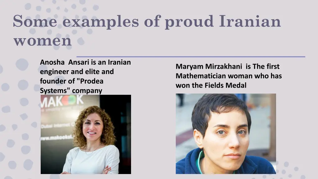 some examples of proud iranian women