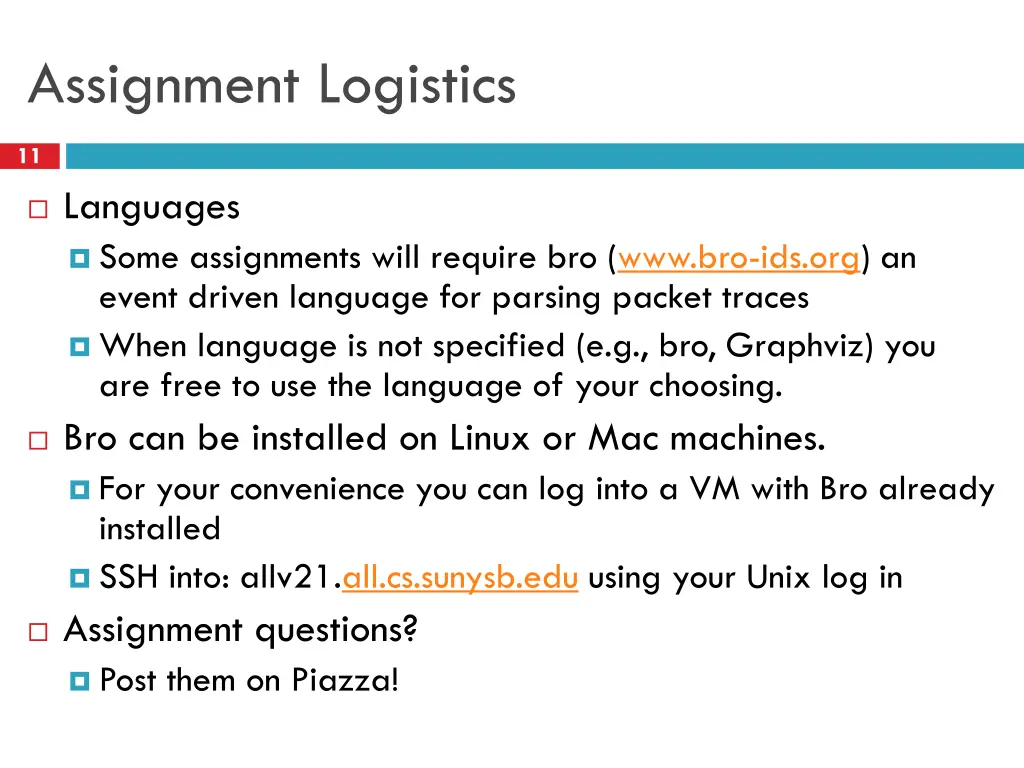 assignment logistics
