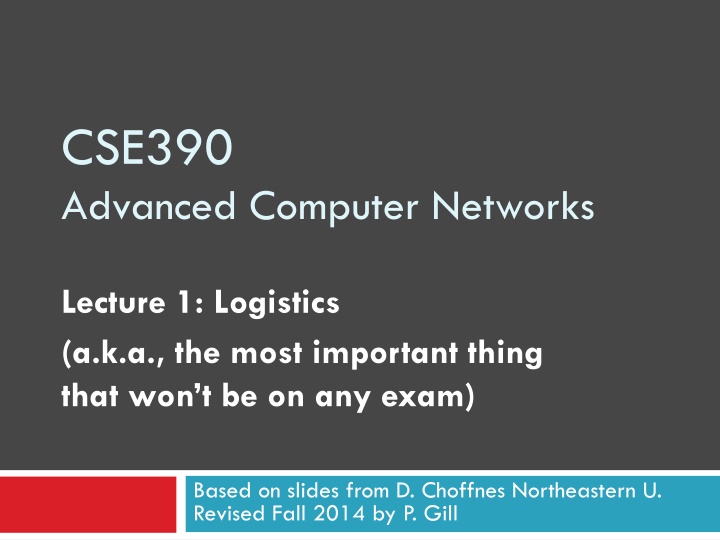 cse390 advanced computer networks