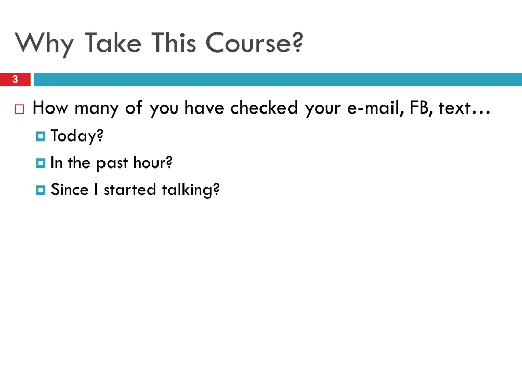 why take this course