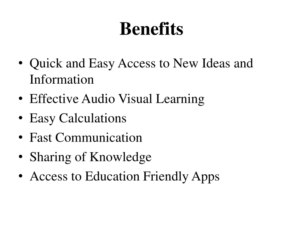 benefits