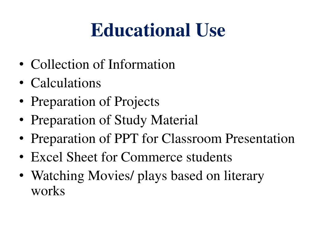educational use