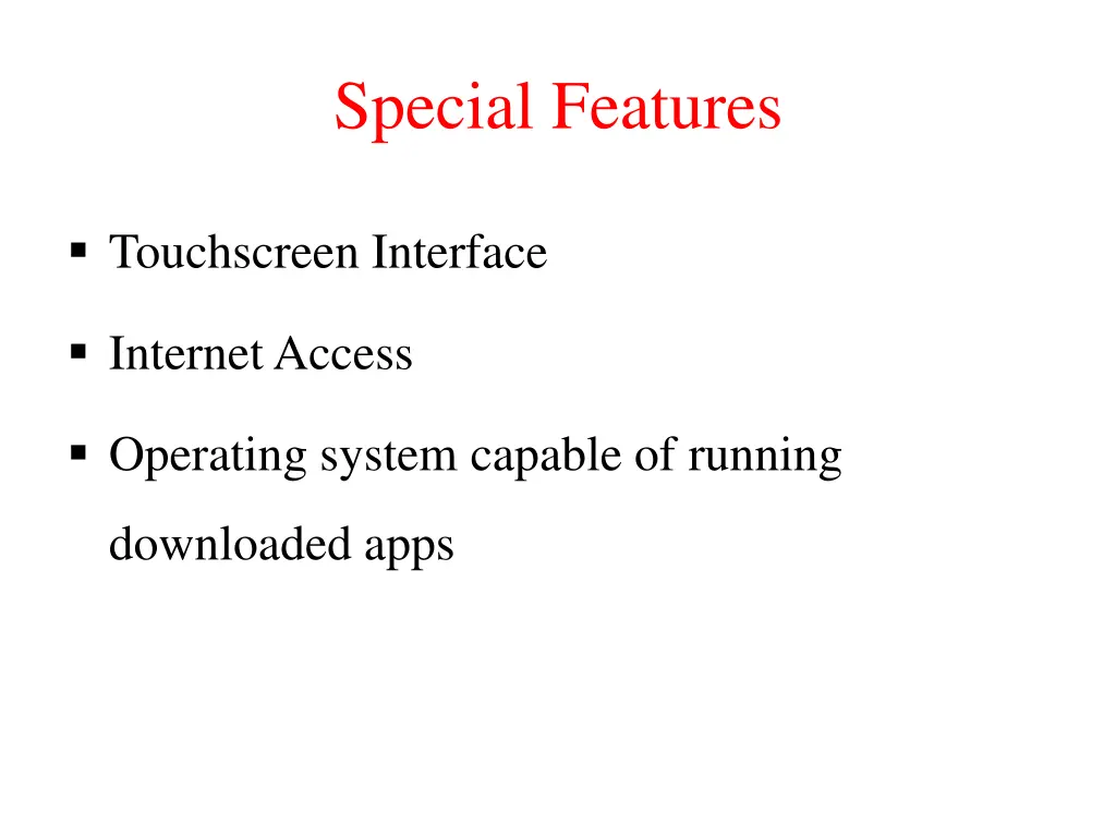 special features