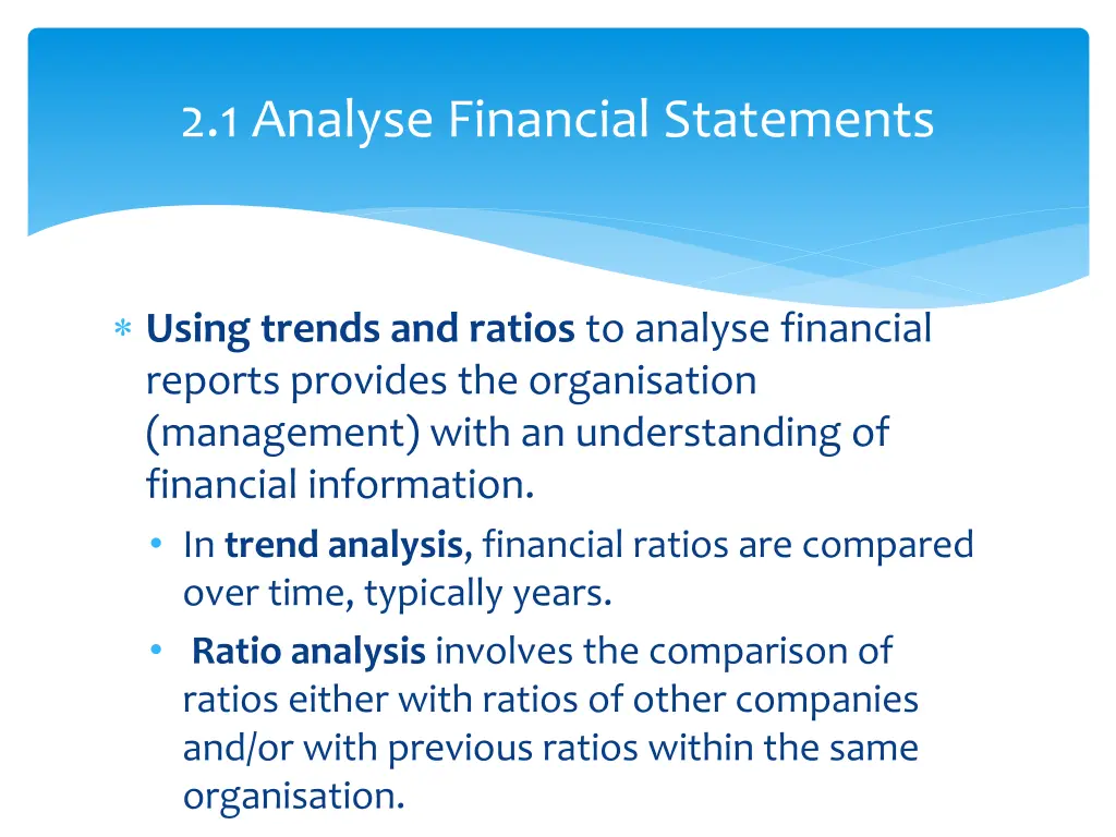 2 1 analyse financial statements 1