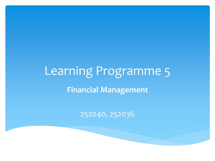 learning programme 5