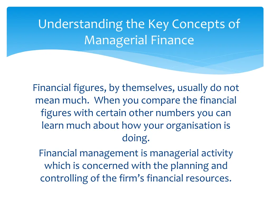 understanding the key concepts of managerial