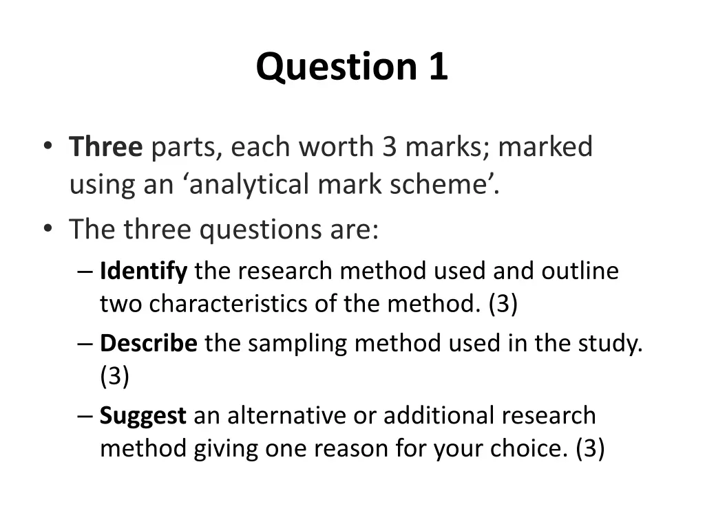 question 1