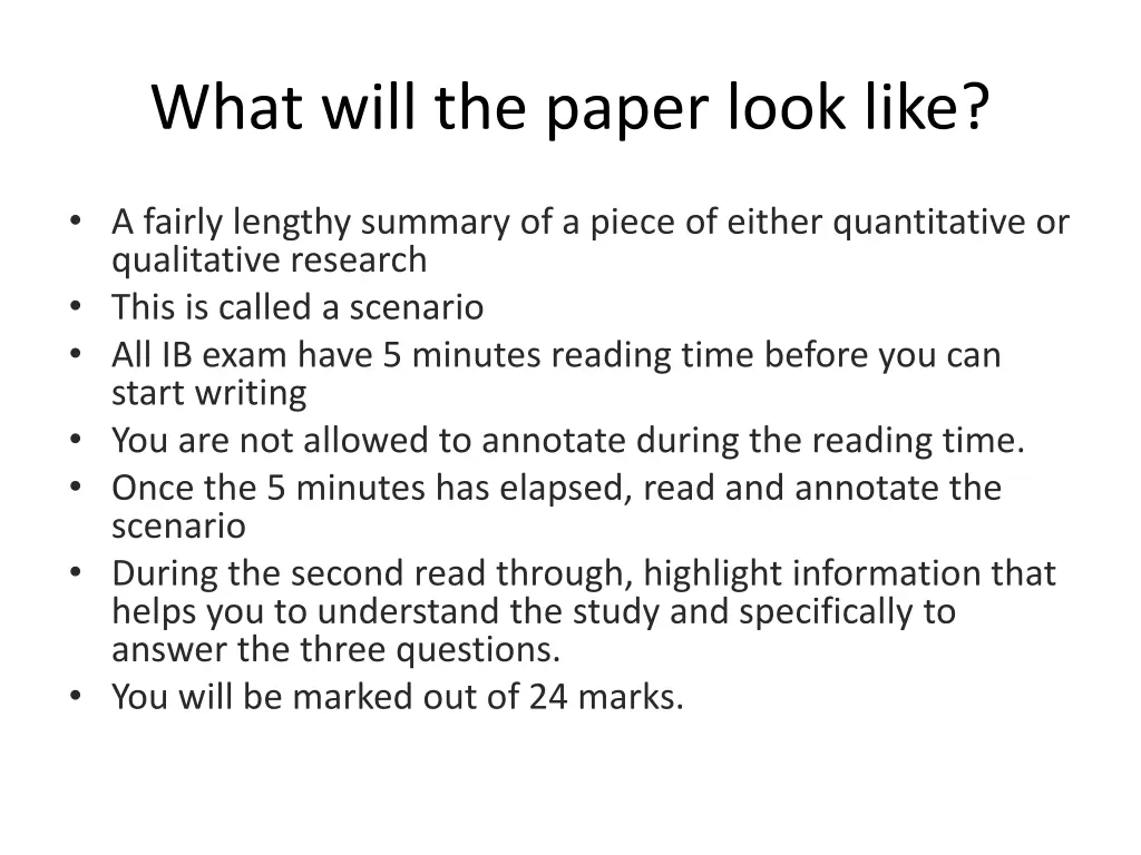 what will the paper look like