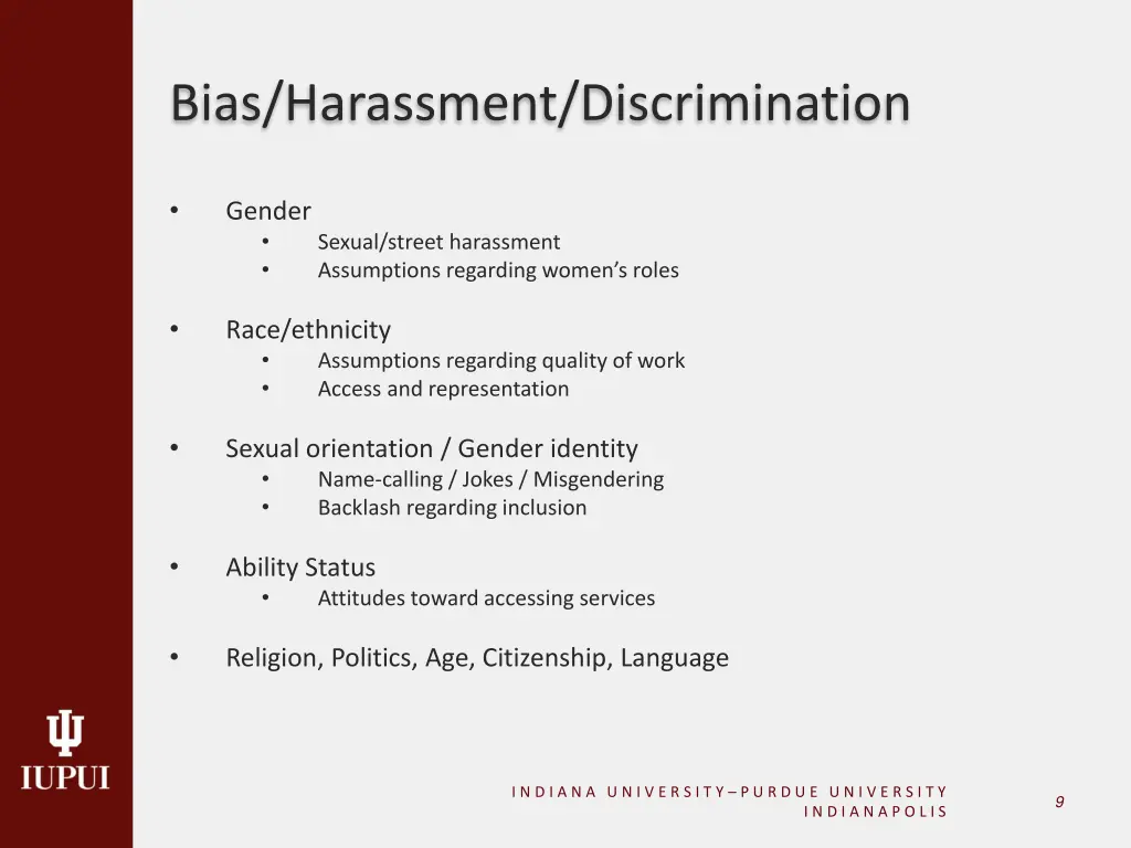 bias harassment discrimination 2