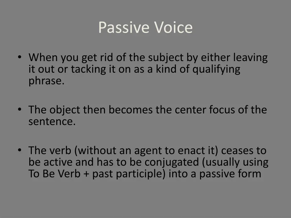 passive voice 1