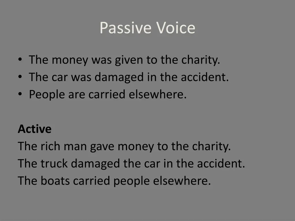 passive voice 2