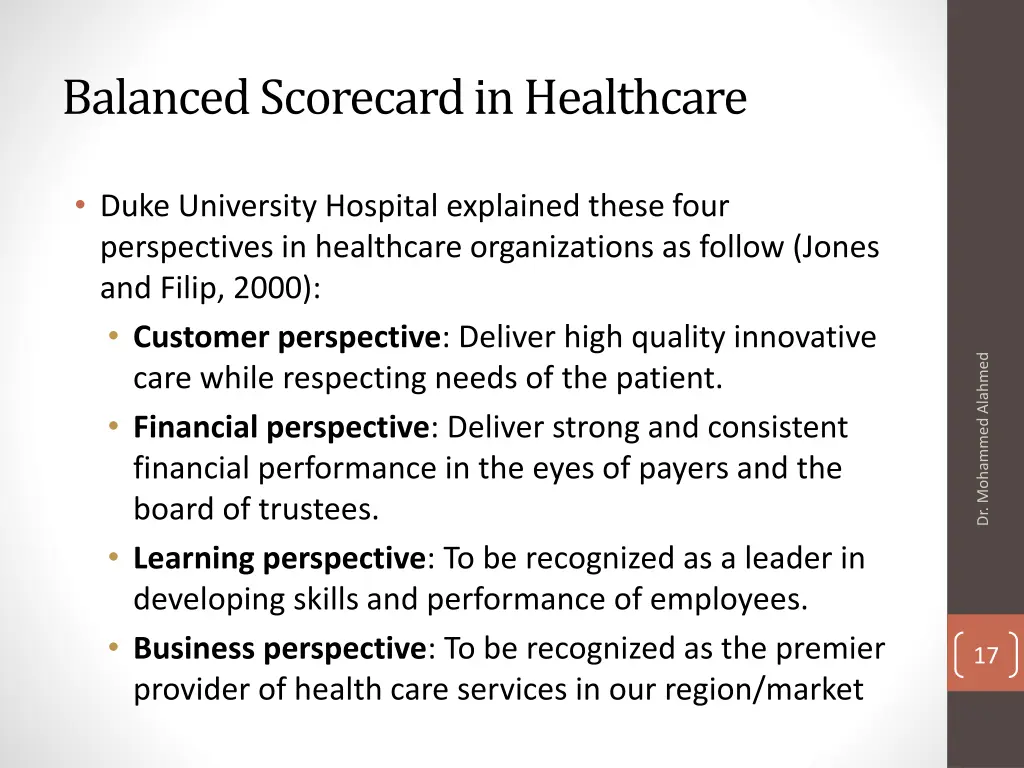 balanced scorecard in healthcare 3