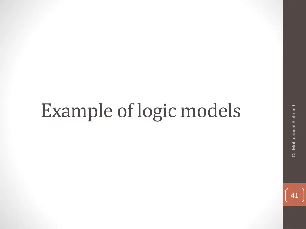 example of logic models
