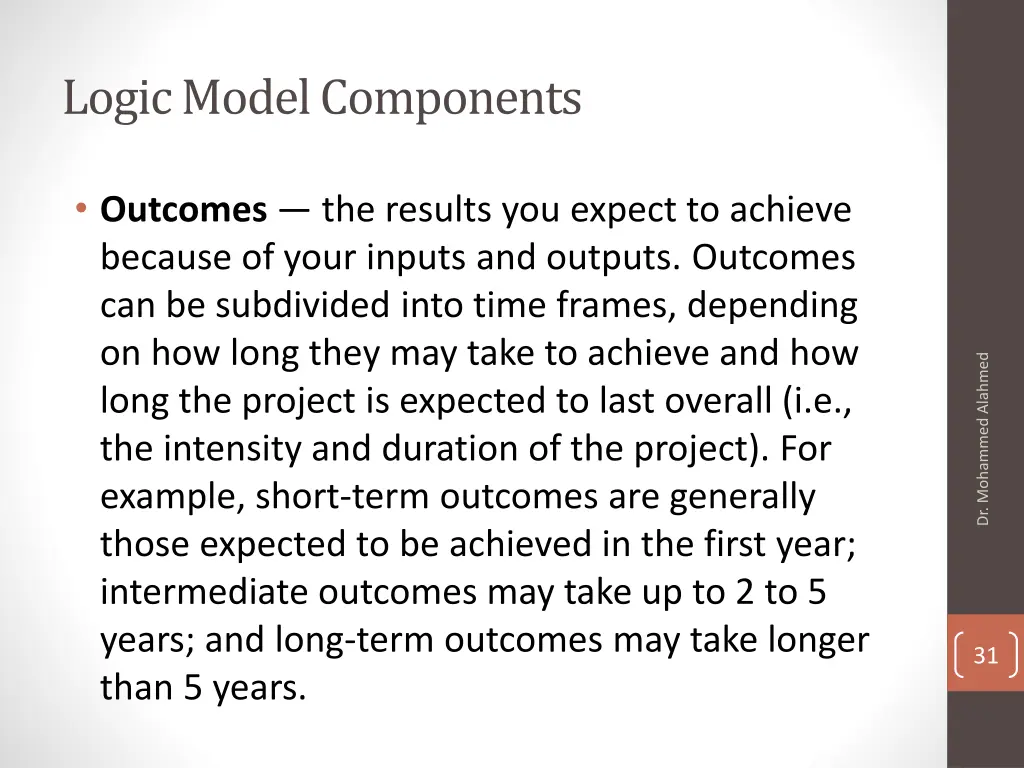 logic model components 1
