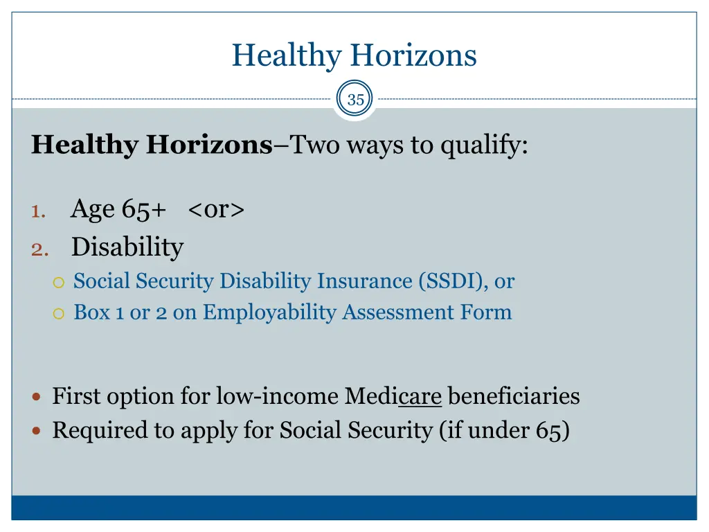healthy horizons