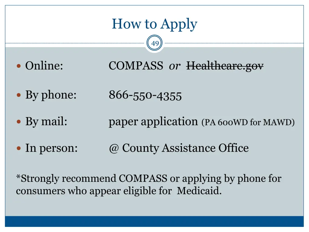 how to apply 1