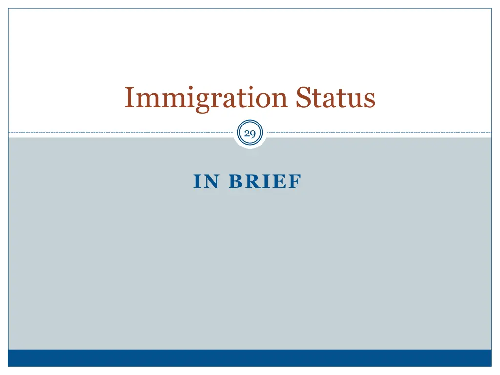 immigration status