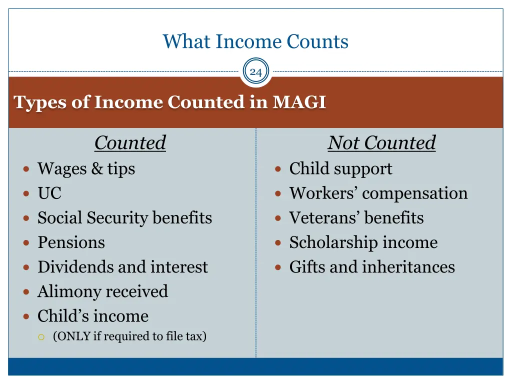 what income counts 1