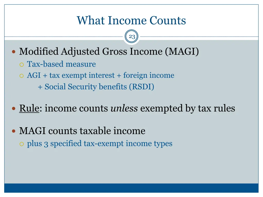 what income counts