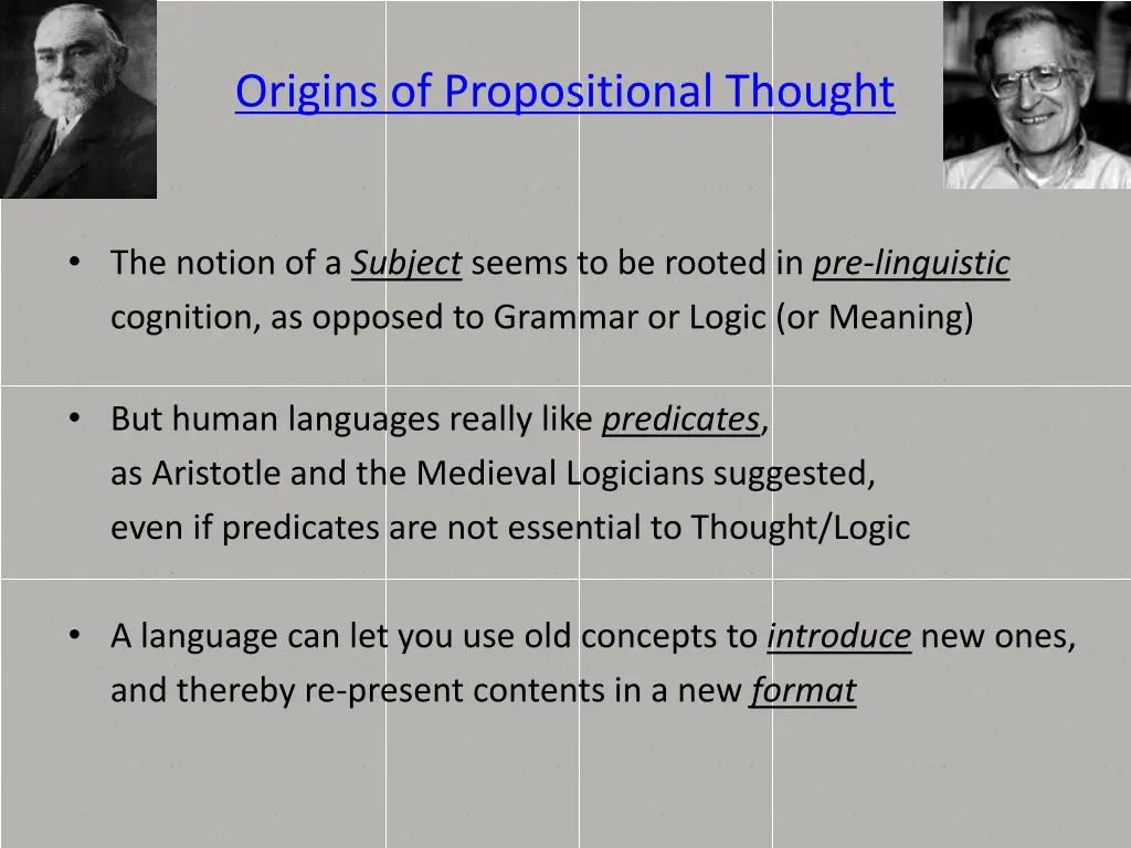 origins of propositional thought 1
