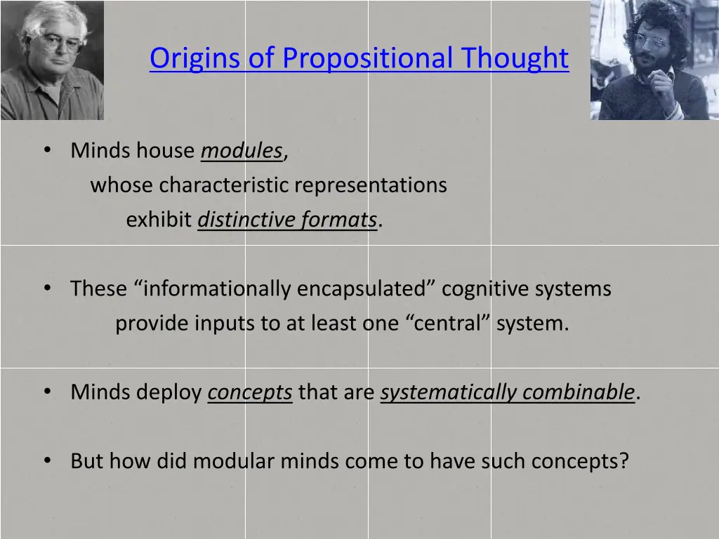 origins of propositional thought 2