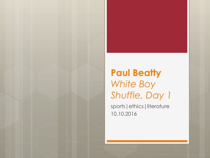 paul beatty white boy shuffle day 1 sports ethics