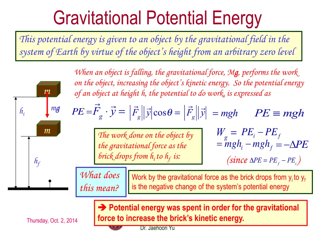 gravitational potential energy