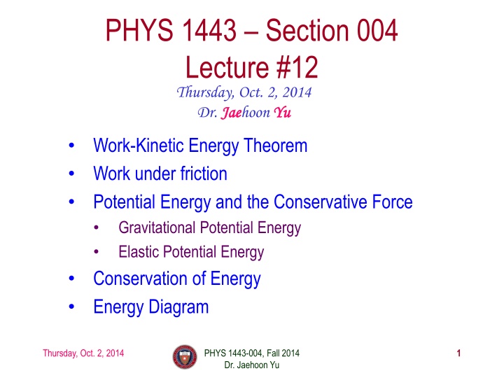 phys 1443 section 004 lecture 12 thursday