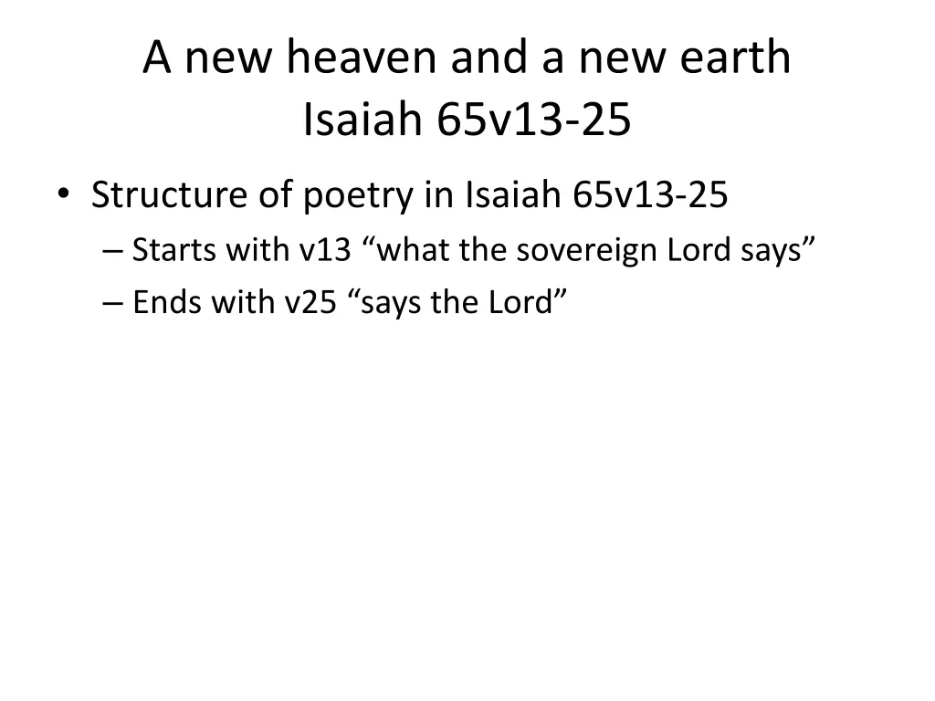 a new heaven and a new earth isaiah 65v13 25 1