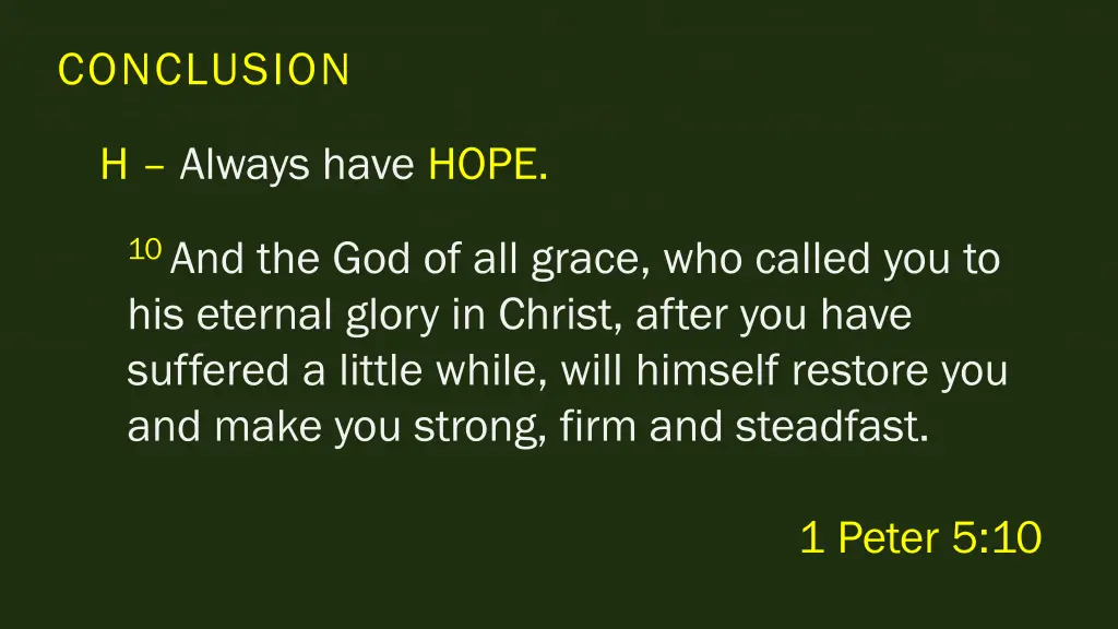 conclusion 1