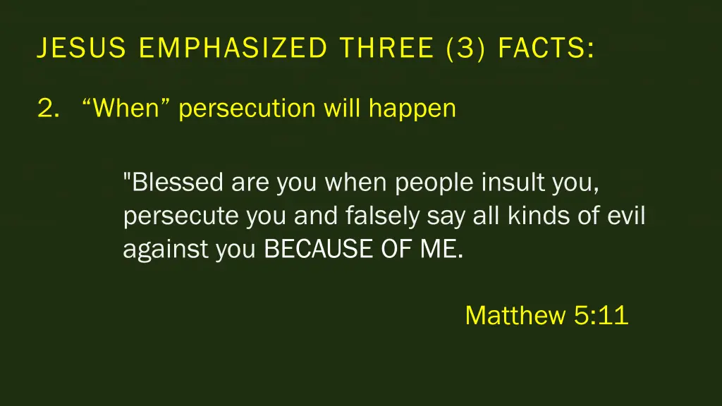 jesus emphasized three 3 facts 1