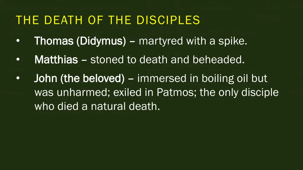 the death of the disciples 2