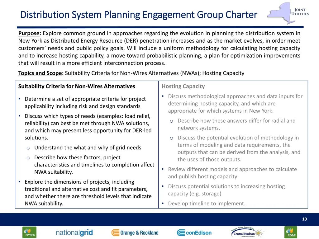 distribution system planning engagement group 1