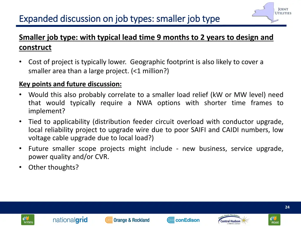 expanded discussion on job types smaller job type