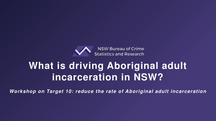 what is driving aboriginal adult incarceration