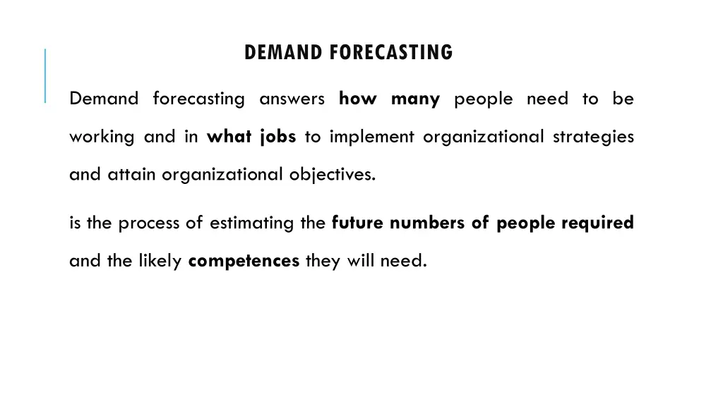 demand forecasting