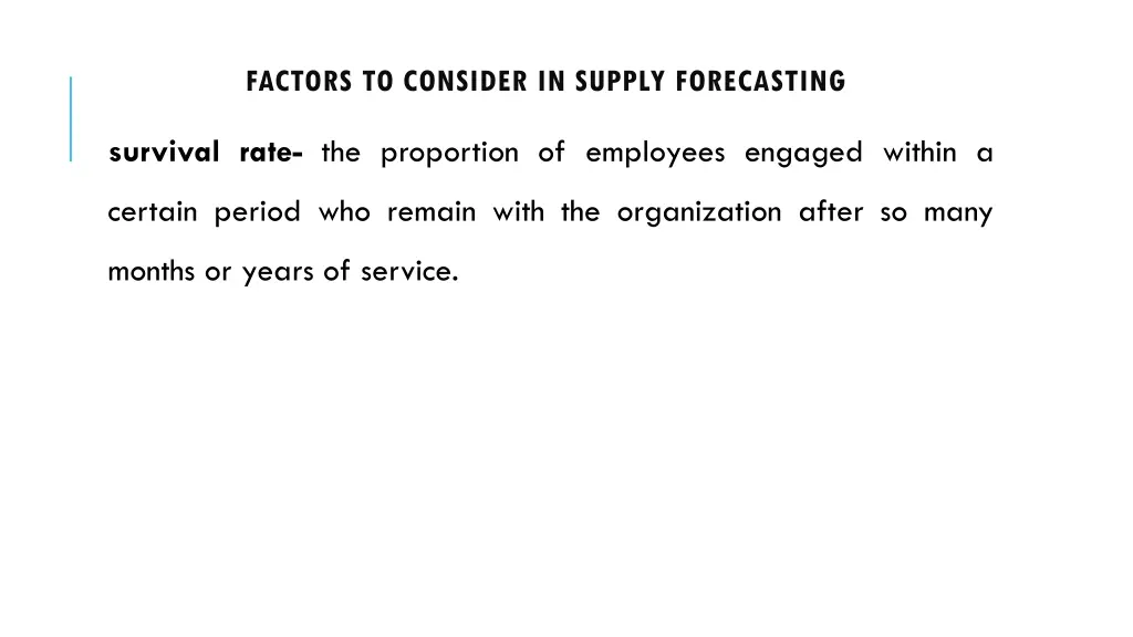 factors to consider in supply forecasting 1