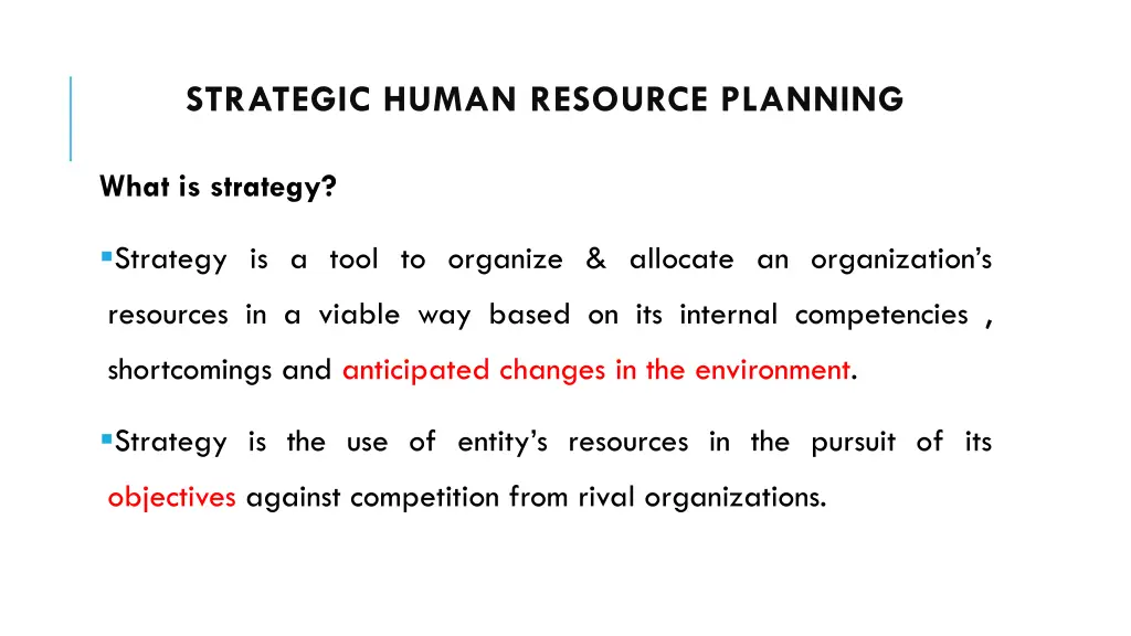 strategic human resource planning 1