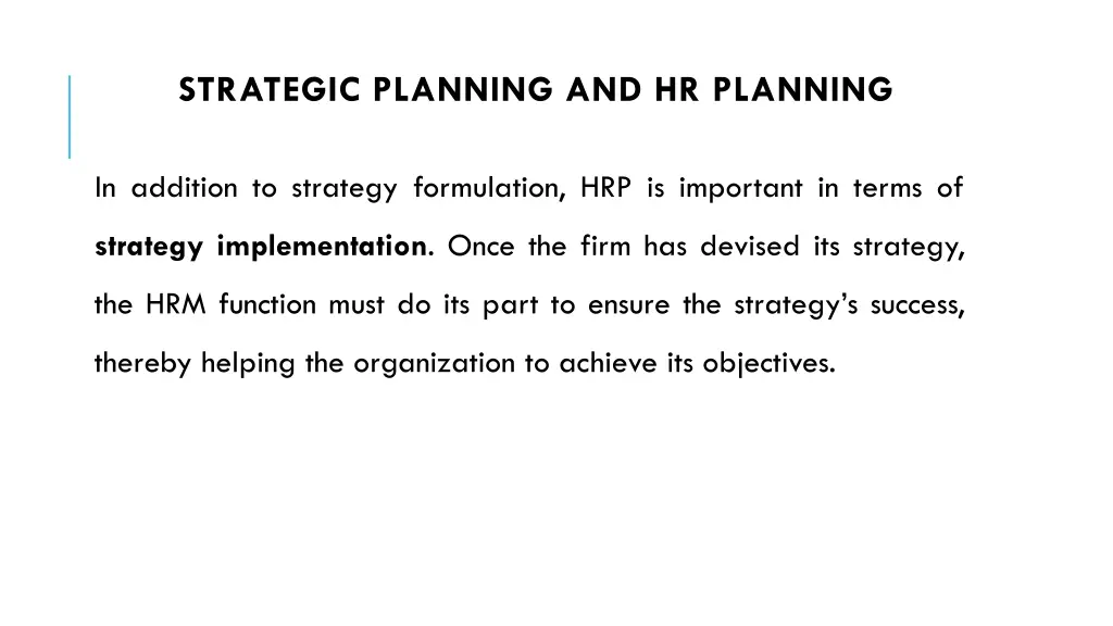 strategic planning and hr planning 1