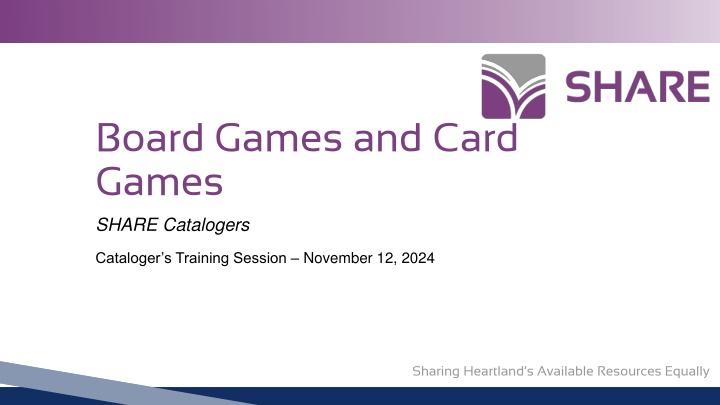 board games and card games