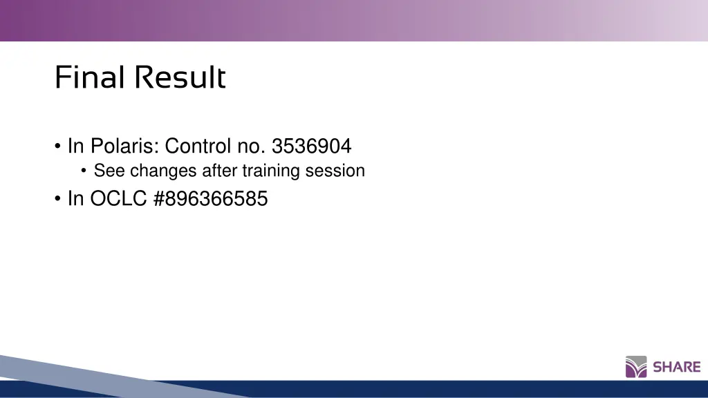 final result