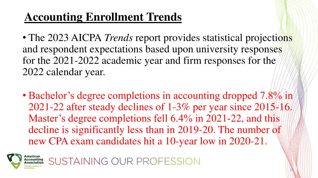accounting enrollment trends 1