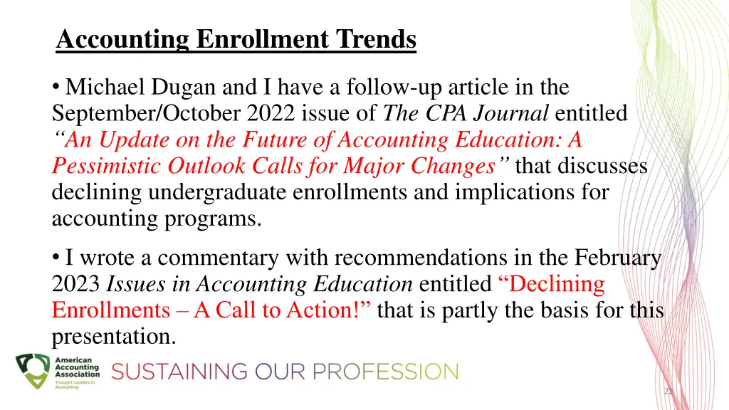 accounting enrollment trends 6