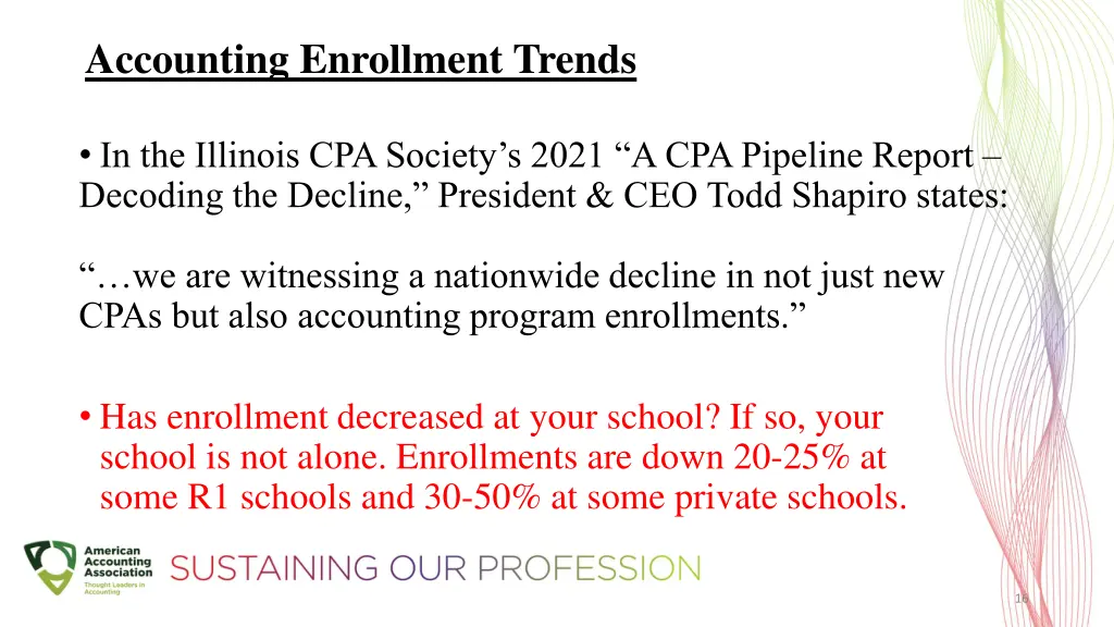 accounting enrollment trends