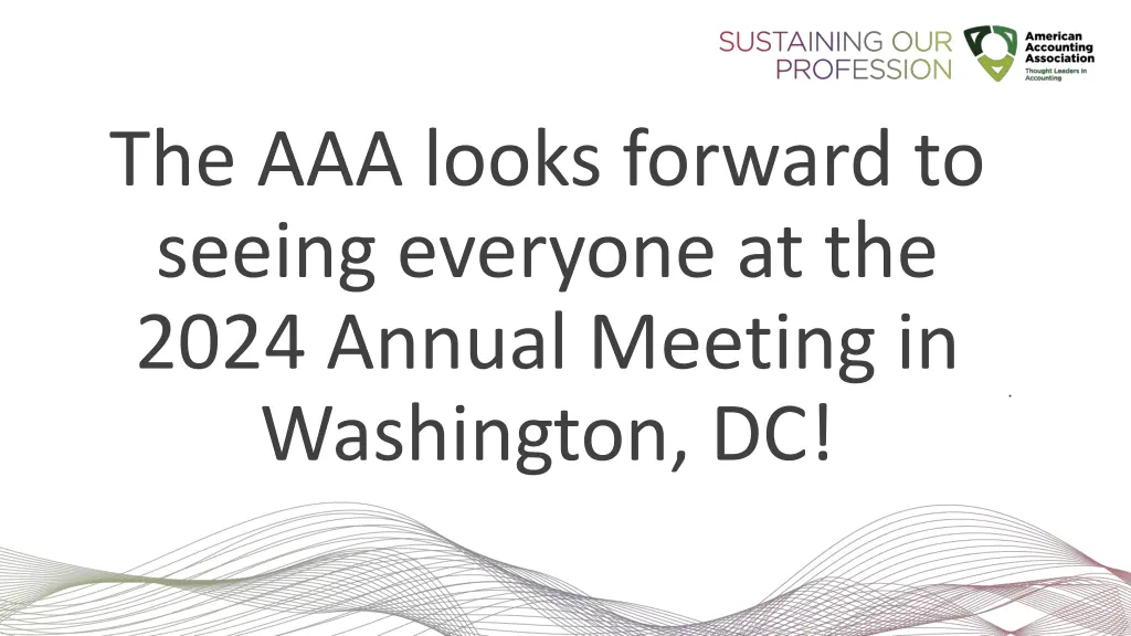 the aaa looks forward to seeing everyone
