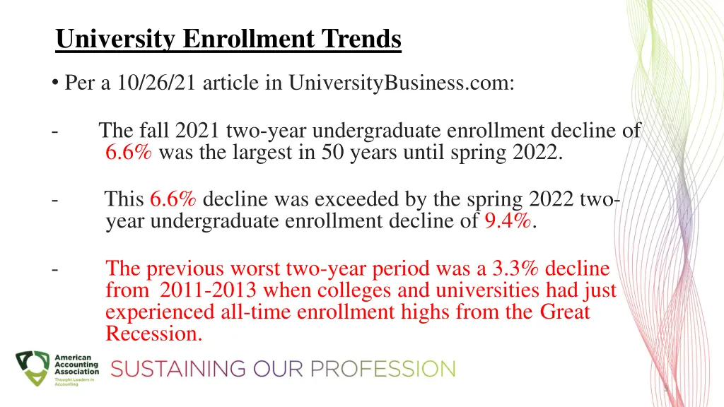 university enrollment trends 2