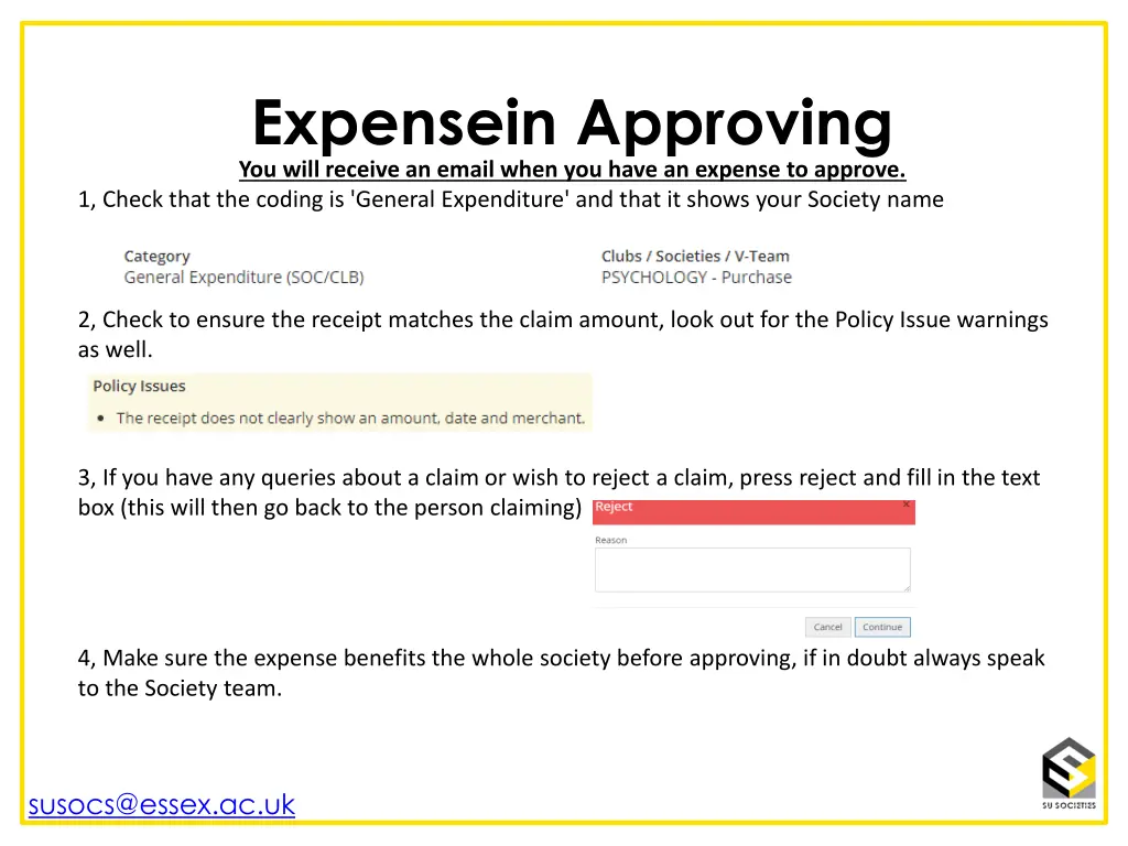 expensein approving you will receive an email