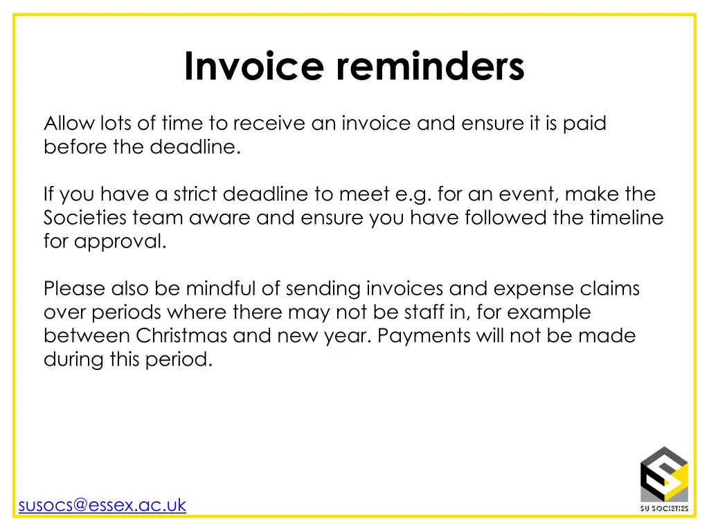 invoice reminders