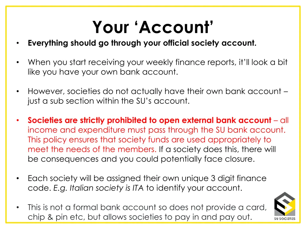 your account